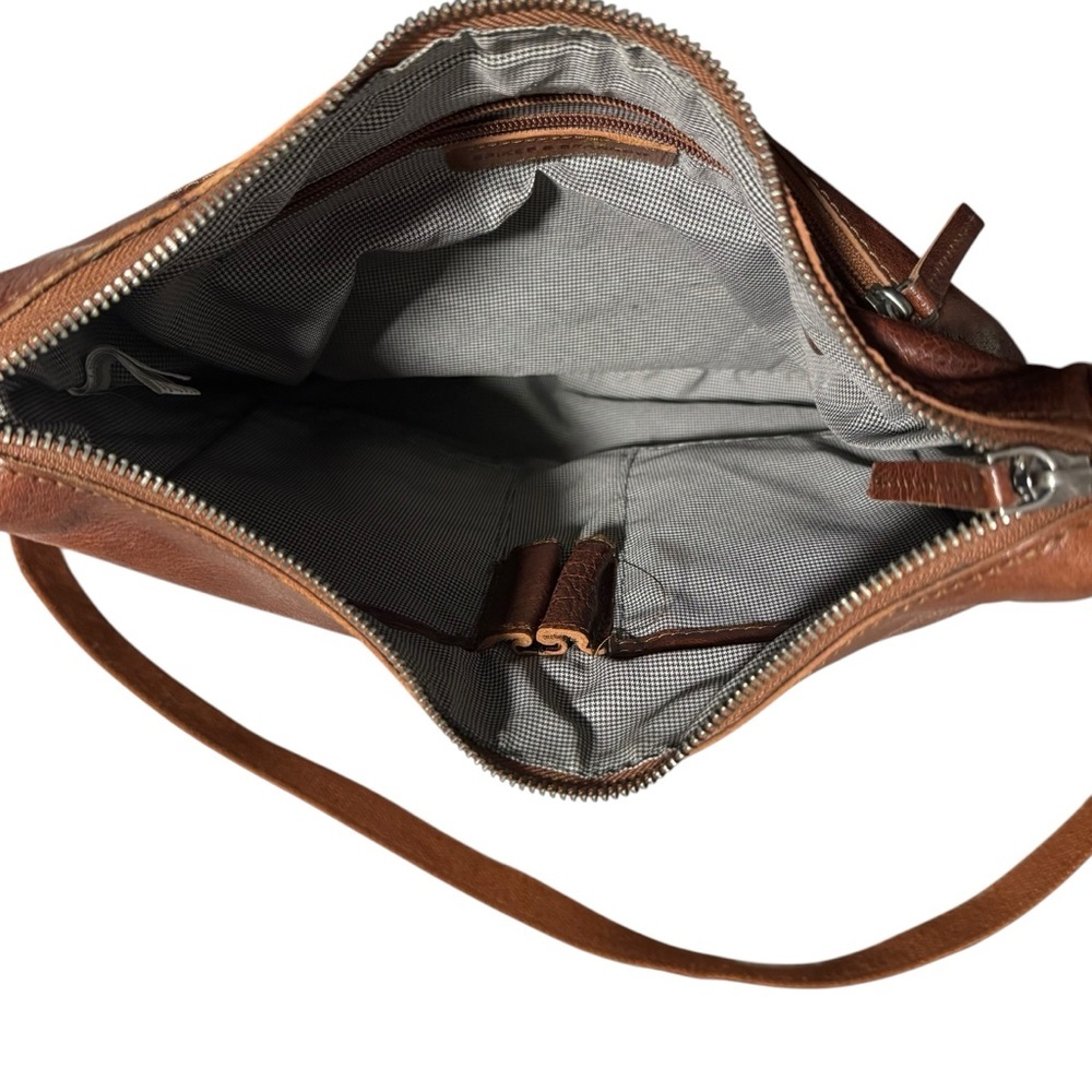 Spikes and Sparrow Messenger Bag Cognac Leather Satchel Crossbody Academia - Picture 6 of 7